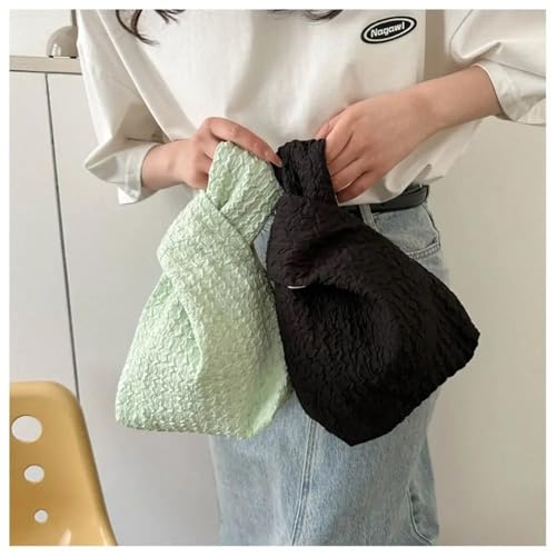 Women Wrist Bag Mini Knot Bag Tote Bag Girl Key Phone Pouch Student Reusable Folding Shopping Bags3