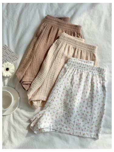Image of SOLY HUX Women's Summer Shorts 3 Packs Casual Comfy Shorts Sets