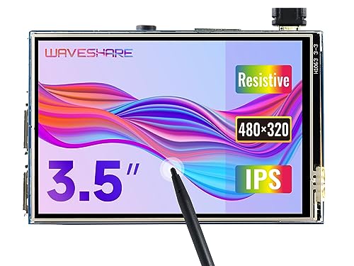Image of Waveshare 3.5inch Resistive Touch Display, Compatible with Raspberry Pi 5 /4B /3B /Zero /Zero W /Zero 2W /Pico /Pico W /Pico WH, 480x320, IPS Screen, SPI