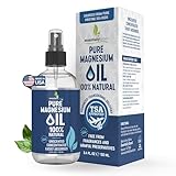 Pure Magnesium Oil Spray 3.4oz Travel Size - Topical Magnesium Spray for Sleep Extra Strength - Less Sting - Less Itch - 100% Natural and Organic Oil - TSA Approved - Made in USA