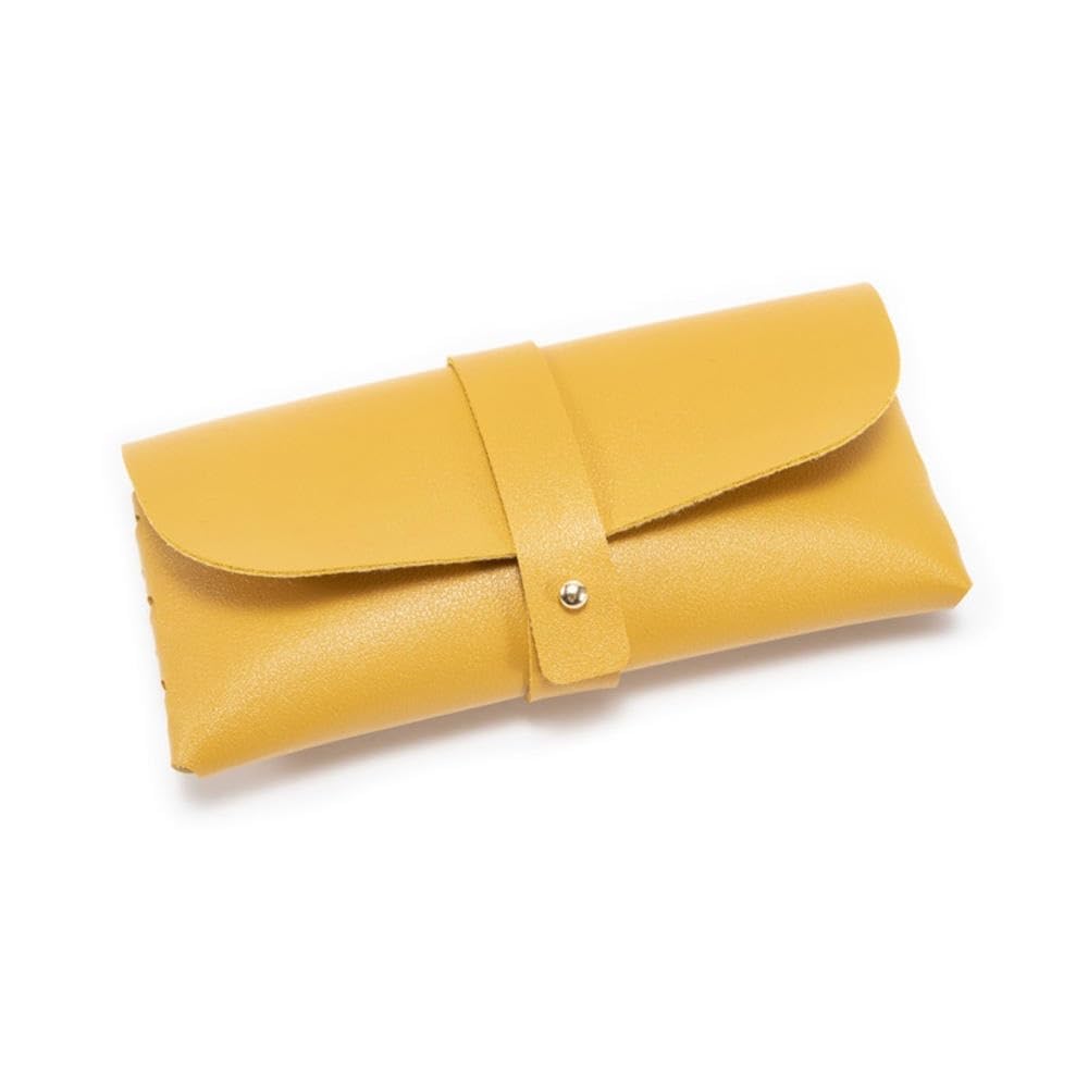 2/4/6 szt. miękka torba na okulary ze skóry PU moda etui ochronne na okulary damskie męskie przenośne okulary przeciwsłoneczne pudełka akcesoria do okularów (żółty, 6 szt.), ŻÓŁTY, rozmiar