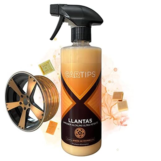 CARTIPS limpia llantas coche | limpiador de llantas coche y moto | descontaminante ferrico | Limpiallantas y disco freno | Elimina ferodo y grasa | CARTIPS LLANTAS aroma jabón marsella 500ml