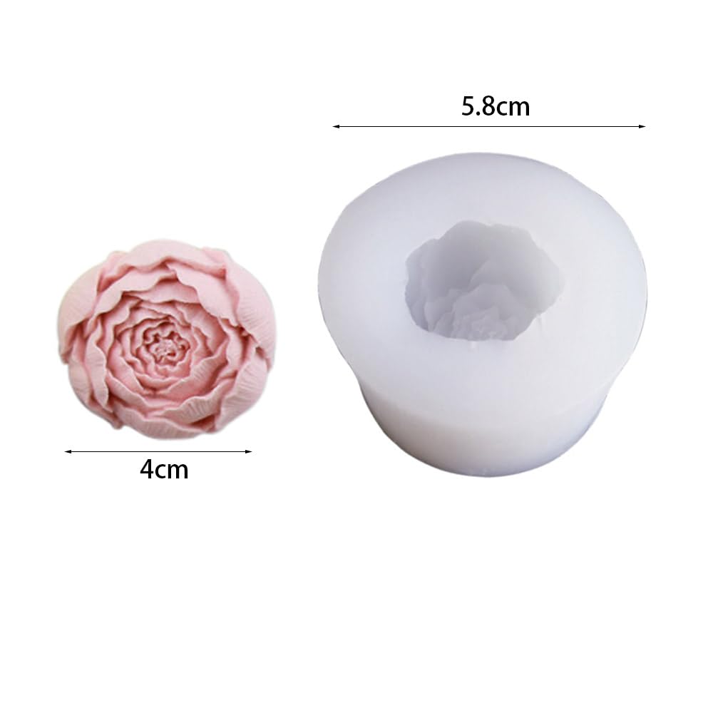 zaoalife Rose Flower Candle Molds 3D Flower Craft Art Silicone Mould Rose Soap Candle Wax Melt Silicone Mould Chocolate Mousse Cake Mould Home Decoration