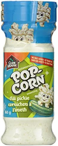 Club House, Quality Natural Herbs & Spices, Popcorn Seasoning, Dill Pickle, 160g