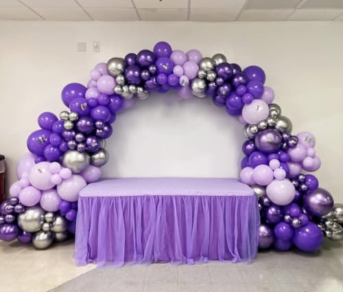 Image of Lukiituke Purple Balloons, 65Pcs Dark Purple Latex Balloons | 12in Latex Balloons for Birthday, Weddind, Bridal Showerl Decorations