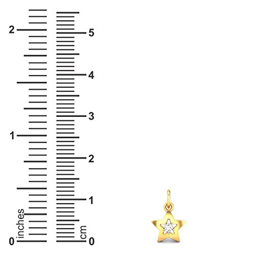 CANDERE by Kalyan Jewellers 18kt (750) BIS Hallmark Yellow Gold and Diamond Kids Pendant for Girls - Image 4