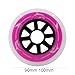 JCXYL EV 90mm/100mm Competition Speed Inline Skate Wheels 85A for PU Single Row Roller Skate Wheel Replacement Training Set of 8,Pink,100mm