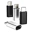 10W Lightning female to USB-C male 2black 2silver