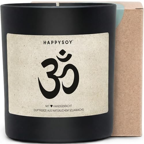 Om Duftkerze im Glas mit Spruch aus Soja - natürlich handgemacht vegan - nachhaltig...