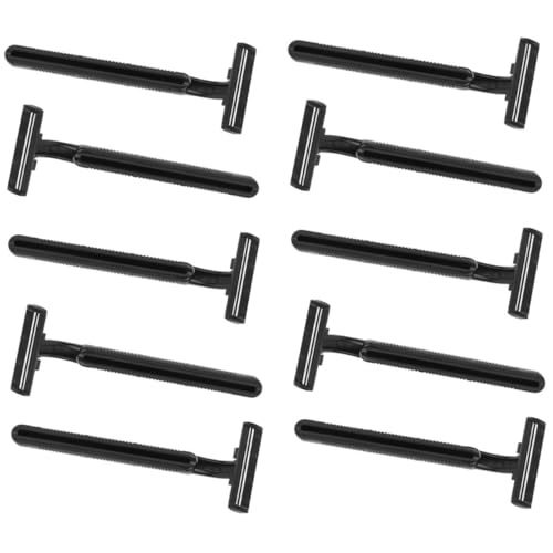 Gogogmee Shaver for Women Men 10pcs Disposable Razors Hair Trimmer Tool Underarm Leg Body Hair Shaver Depilator Plastic Black