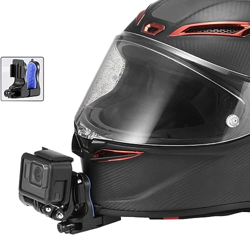 Lupholue Motorcycle Helmet Chin Clip Mount Compatible with GoPro Hero 13, 12, 11, 10, 9, 8, 7, (2018), 6 5 4 3, Hero Black, Session, Xiaomi Yi, SJCAM