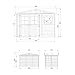 Timbela M334 Blockbohlen Gartenhaus aus Holz - Kiefer / Fichte Chalet- 318x220 cm