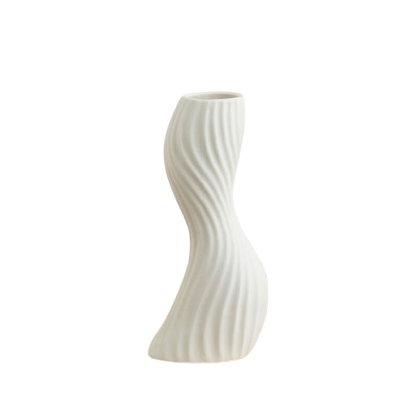 Wazony ceramiczne Wave Stripe Wazon Czeski Wazon Ceramiczny, Skandynawska Dekoracja Salonu, Wazon Stołowy, Salon, Dom Wiejski,White a