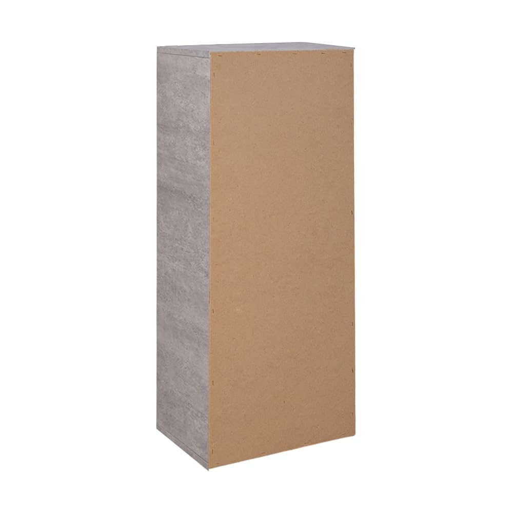 Liberoshopping Mobile in legno per raccolta differenziata 3 vani 25X40 CM H 101 CM (Cemento)