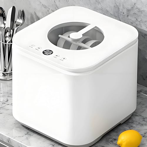 GSHSHOU Lavavajillas de Encimera, Lavavajillas Automático Doméstico, Rociador 6d de 720 Grados en Todos Los Sentidos para una Limpieza Más Profunda, Adecuado para Apartamentos/Vehículos Recreativos B