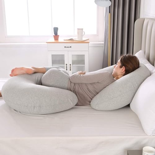 Image of Safe Multifunctional Microfiber U Shaped Pregnancy Pillow /Maternity Pillow. (Grey-C-2)