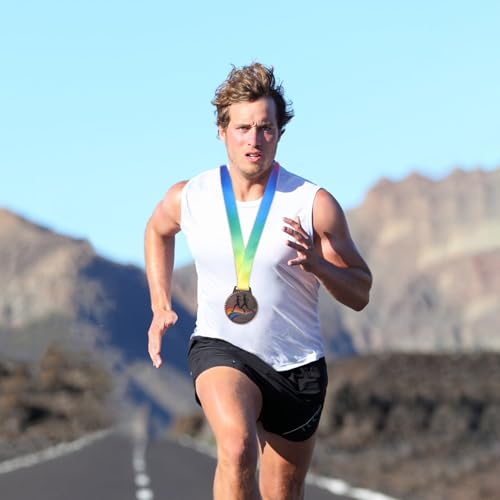 Medallas para maratón de competición juego de 3 piezas de metal con cordones 7