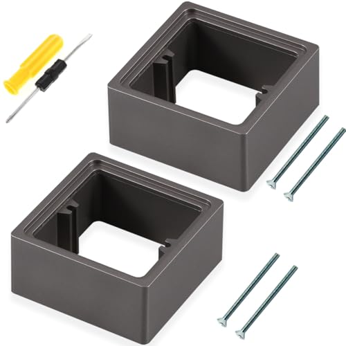 Acmerota 40MM Einzelne Steckdose Abstandshalter Gery Lichtschalter Surround 1Gang Platte Spacer Square Spacers Frame Back Box Platte für Lush Mount Back Pattress Box Höhe erhöhen