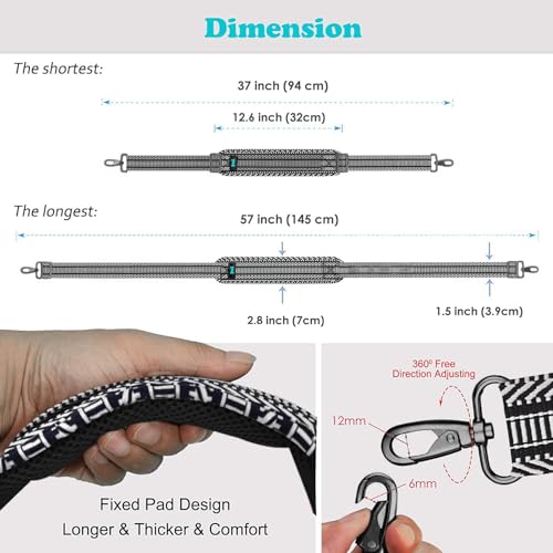 Image of ZINZ 57 inch Adjustable Bag Straps Replacement with Thick Fixed Pad