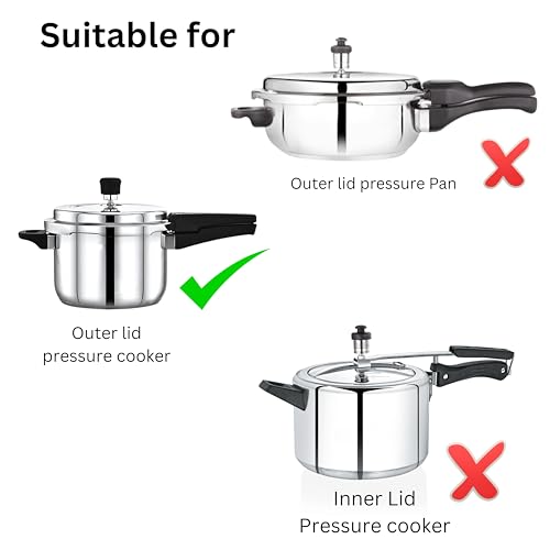 Image of Rakesh Gold Stainless Steel Stackable Separator Bowls (Outer Lid Cooker, 3L cooker's Containers)