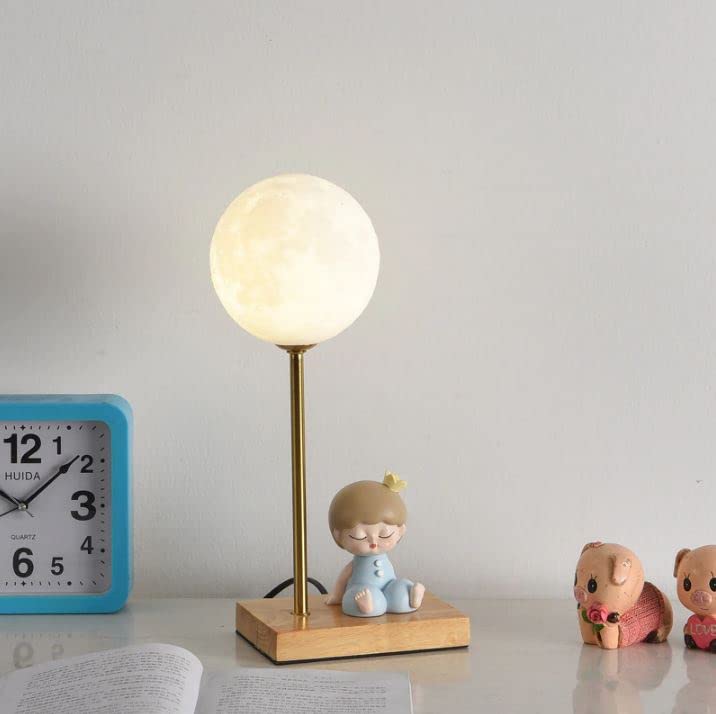 Rhyhorn 3D Astronaut Moon Lamp LED Spaceman Bedside Night Light for Kids Desktop Decoration Lights Creative Ornaments for Bedroom, Gaming Room.Idea Great Gift for Children Boys Girls (Baby Doll Lamp)