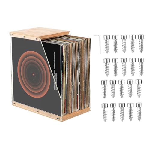 yanzisura Albumhållare – klar akryl trädekoration | Album lagring skiva visningsstativ, för vardagsrum sovrum hemmabio lägenhet tonåringar vuxna musikälskare samlare