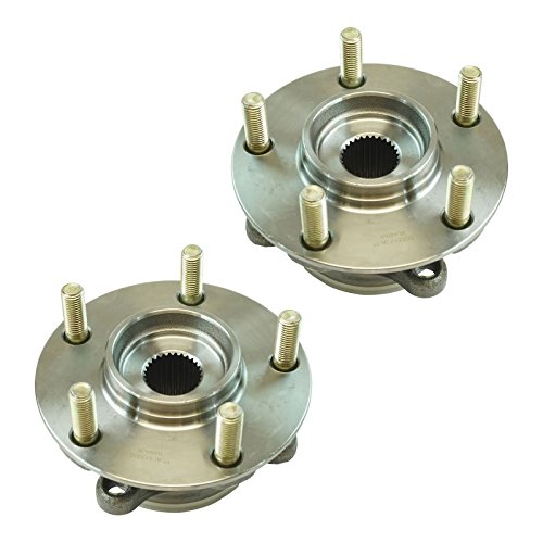 Image of TRQ Front Left and Right Wheel Bearing and Hub Assembly Set 2 Piece Compatible with 09-15 Mitsubishi Lancer Ralliart 10-15 Lancer Evolution MR 10-15 Evolution GSR 12-15 SE