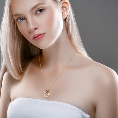 Gold Necklace for Women Dainty Gold Necklace H Enamel Pendtant Necklace Christmas Mothers Day Gifts for Women3