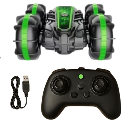 Carrinho Controle Remoto Anfíbio 4x4 Stunt Car À Prova d’Água – Roda na Água e Terra, Controle por Gestos + Convencional, Giros 360°, Presente Incrível para Crianças