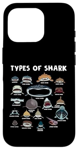 Shark Faces – Type of Shark – Shark Faces of All Kind Custodia per iPhone 16 Pro