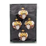 Kurt Adler 65MM Glass Nutcracker Design Ball Ornaments, 4-Piece Box