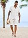 Runcati Mens Button Down Shirts Linen Casual Short Sleeve Shirt Summer Beach Textured Tops with Pocket White