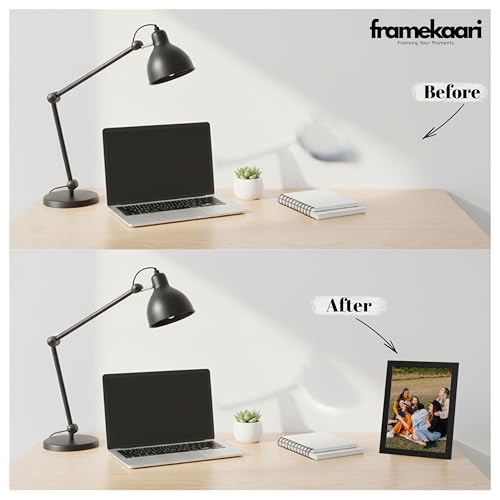 Image of Framekaari Customised Photo Frame | Personalised Gift | Custom Single Photo | Tabletop & Wall Mount | Room & Home Decor |16x21 cm (Design-09)