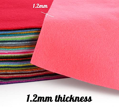 20 x 30cm Fogli Feltro Colorato,40 pezzi Fogli in