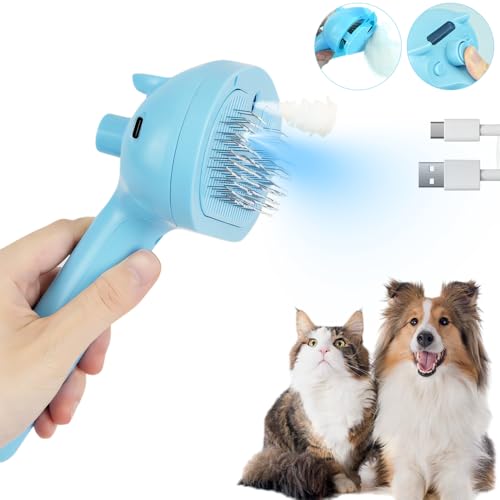 Opiniones de Ralph Fresh . 42 JESWO 2 en 1 Cepillo Eléctrico para Gato/Perro con Nano Vapor + Luz Azul Antibacteriana, Peine para Perro Auto Limpieza, para Depilación, Masaje y Peinado de Mascotas