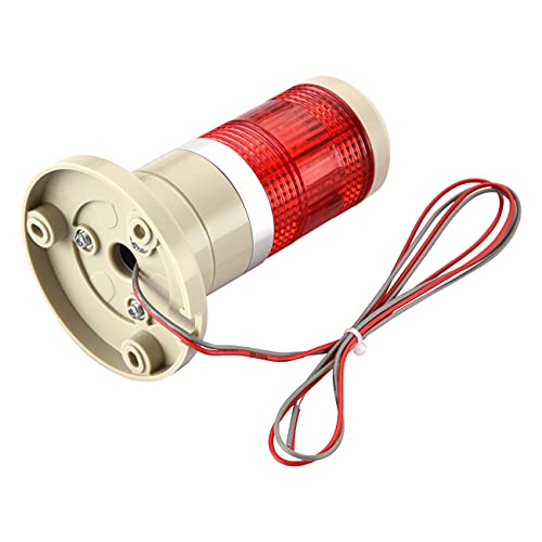 Heschen LED Lampe Warnleuchte Turm Signalleuchte,Kontinuierliches Licht, 220VAC Rot 2 Drähte