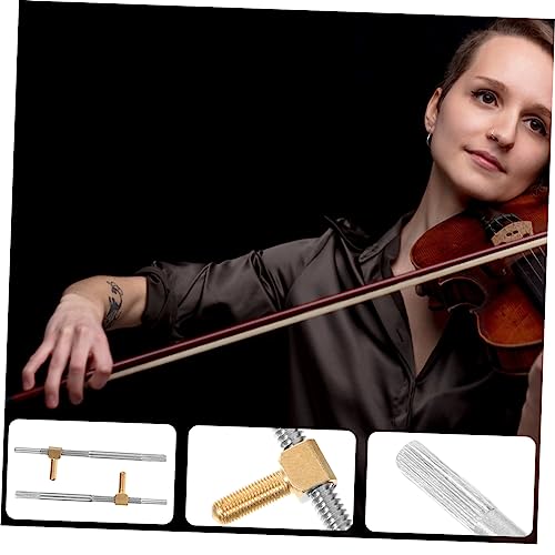 WESIEVYA 2pcs Violin Bow Frog Screw Violin Rod Accessory for Easy Fitting Part for String Instruments Random Style - Thumbnail 3