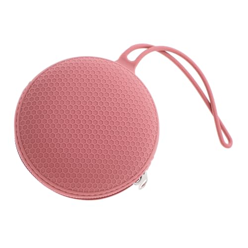 Healeved Baby Pacifier Holder Case Travel Silicone Storage Bag Pink Durable Easy to Use