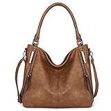 KL928 Purses for Women Shoulder Handbag Top Handle Hobo Tote Bags for Women (Brown)