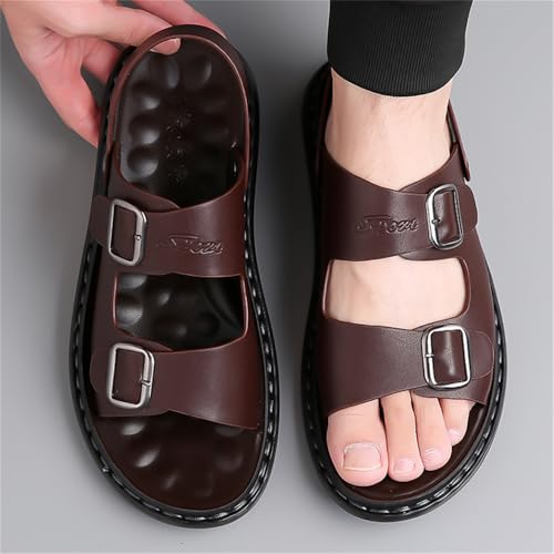 Men's Beach Sandals with Adjustable Buckle Strap Outdoor Slippers Summer Slip On Fisherman Sandals for Men3
