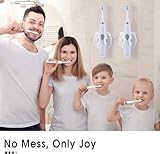 2 Packs Electric Toothbrush Holder Self Adhesive Electric Toothbrush Holder Wall Mounted Electric Toothpaste Stand Organiser Auto Lock Tooth Brush Holder for Bathroom Storage - Image 3