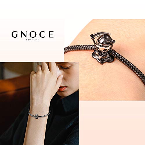 Image of GNOCE Witch Cauldron Pendant Charm,S925 Sterling Silver with Ruby Gemstones Dangle Charms Bead For Bracelets /Necklace Jewelry Gift For Women Girls Wife Daughter