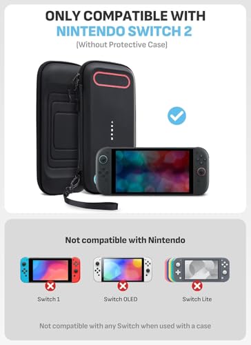 Image of mumba Carrying Case for Nintendo Switch 2 2025, [Mini Version] Travel Case with 10 Game Cartridge Slot Portable Bag Protective Carry Handbag Pouch Shell Accessories [Portable & Lightweight]