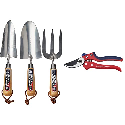 Spear & Jackson 3056GS/12 Neverbend Stainless Hand Tool Gift Set & 7159BS Razorsharp Advantage Bypass Secateurs