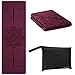 Navaris Foldable Yoga Mat for Travel - 1.5 mm Thin Exercise Mat for Yoga, Pilates, Workout, Gym, Fitness - Non-Slip Folding Portable Mat - Purple