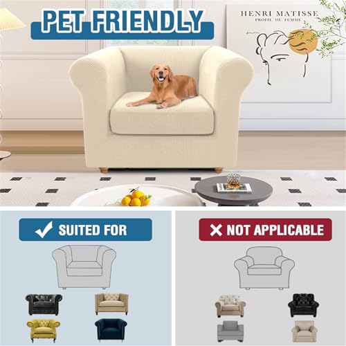 Housse de canapé Chesterfield extensible 1 place pour rénover un fauteuil usé - 6