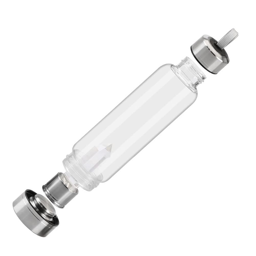 Reutilizable Botella De Agua De Cristal De La Gema Botella De Agua De Gema Elixir Con Varita De Cristal De Cuarzo Natural Punto De Cristales Natural De Curación Obelisco Wand Copa Energía De Cristales