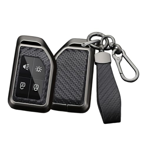 Funda para llave de coche acabado premium cuero y TPU para Volvo FH16 Heavy Truck