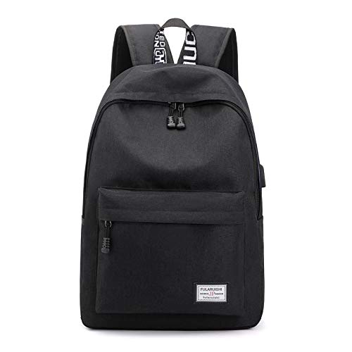 Juntop Tipo Bolso de Hombro Masculino y Mochila para Mujer College Wind Bookbag Cargador de Viaje al Aire Libre con Carga USB Fabricante Directo