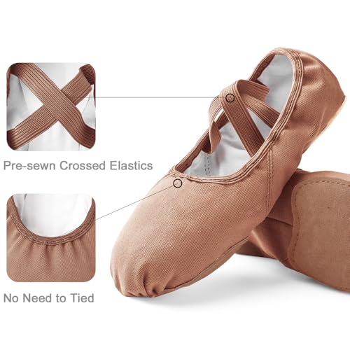Image of Stelle Ballet Shoes for Women Highly Stretch Canvas Split Sole Dance Yoga